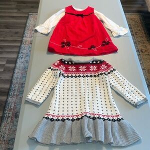 Gymboree & Healthtex Winter Christmas Dresses Girls Size 3T